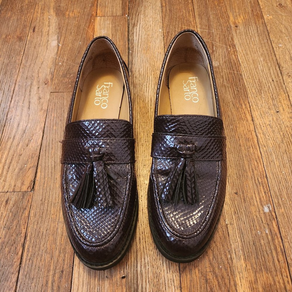 Franco Sarto Burgundy Lug Sole Loafer